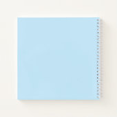 Modern lichtblauw Zelfgemaakt met liefdesrecept Notitieboek (Achterkant)