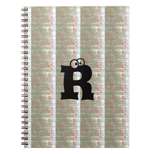 MODERN LICHTBROWN Black CUTE Spiral Photo-notebook Notitieboek (Voorkant)