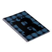 MODERN LICHTE BLUE Black CUTE Spiral Photo Notitie Notitieboek (Rechterzijde)