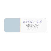 Modern Lichte Orchidee Blauw Huwelijk Retouradres Etiket (Voorkant)