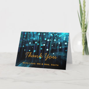 Modern Lichten Glitter Confetti Sparkles Dank u Bedankkaart