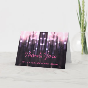 Modern Lichten Glitter Confetti Sparkles Dank u Bedankkaart