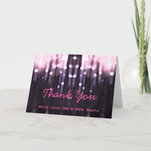 Modern Lichten Glitter Confetti Sparkles Dank u Bedankkaart (Voorkant)