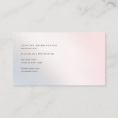 Modern lichtgewicht minimalistisch visitekaartje (Achterkant)