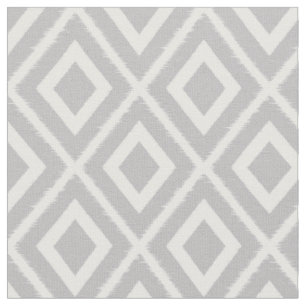 Modern lichtgrijs Ikat patroon Stof