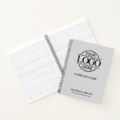 Modern lichtgrijs zakelijk bedrijf Logo Notitieboek (Binnen)