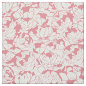 Modern lichtroze bloemenbladerpatroon stof (Swatch)