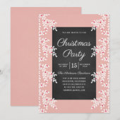 Modern lichtroze kerstfeestbord kaart (Voorkant / Achterkant)