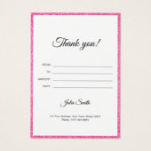 Modern Lichtroze met Glitter Effect Visitekaartje (Achterkant)