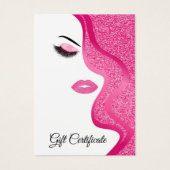 Modern Lichtroze met Glitter Effect Visitekaartje (Voorkant)