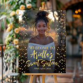 Modern lief 16 feestfoto welkomstbord poster