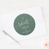 Modern Lief Dank u Huwelijkspaar Naam &Date Ronde Sticker (Envelop)