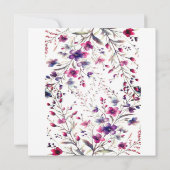 Modern lief klein wilde bloem roze baby shower (Achterkant)