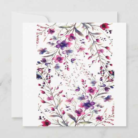 Modern lief klein wilde bloem roze baby shower (Achterkant)