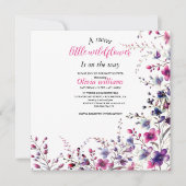 Modern lief klein wilde bloem roze baby shower (Voorkant)