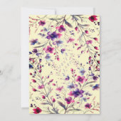 Modern lief klein wilde bloem roze baby shower kaart (Achterkant)