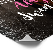 Modern lief zestien welkomstbord met foto poster (Hoek)