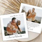 Modern Liefde en Bedankt Script 2 Foto Bruiloft