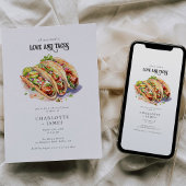 Modern Liefde en Tacos Repetitie Diner Kaart