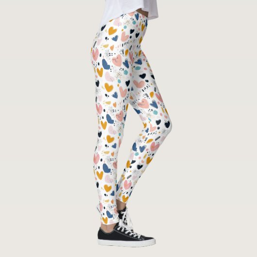 Modern Liefde & Hartjes: Valentijnsdag Leggings (Rechts)