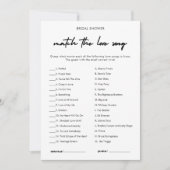 Modern Liefde Song Match Vrijgezellenfeest Game Ka Kaart (Voorkant)