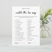 Modern Liefde Song Match Vrijgezellenfeest Game Ka Kaart (Staand voorkant)