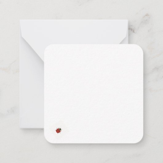 Modern lieveheersbeestje Chic Notitiekaartje (Achterkant)