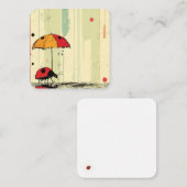 Modern lieveheersbeestje Chic Notitiekaartje (Voorkant / Achterkant)