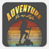 Modern Life Adventure Vierkante Sticker (Voorkant)