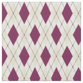 Modern Light Beige Paarse Argyle Geometric Stof (Close Up)