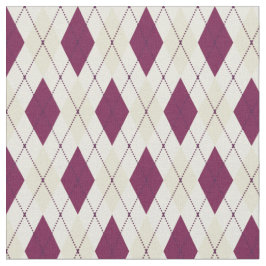 Modern Light Beige Paarse Argyle Geometric Stof