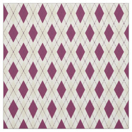 Modern Light Beige Paarse Argyle Geometric Stof