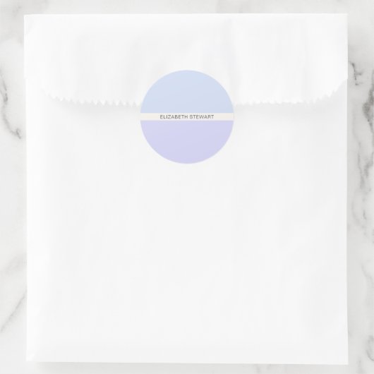 Modern Light Blue en Lavender Envelope Seals Ronde Sticker (Tas)