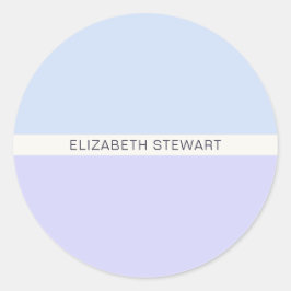 Modern Light Blue en Lavender Envelope Seals Ronde Sticker