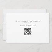 Modern Light Blue Floral QR Code Wedding Save The Date (Achterkant)