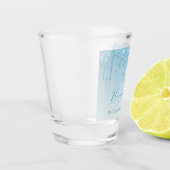 Modern Light Blue Glitter Bachelorette Party Shot Glas (Links)