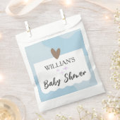 Modern Light Blue Star-Baby shower Bedankzakje (Geknipt)