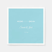 Modern Light Blue & White Cocktail Servet (Voorkant)