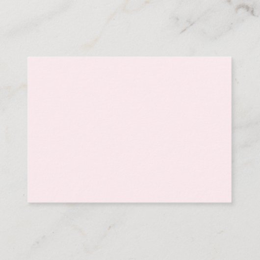 Modern light blush pink name & text mini notecard visitekaartje (Achterkant)