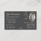 Modern Light Dark Grey  met Logo en foto Visitekaartje (Achterkant)