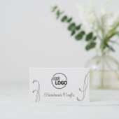 Modern Light Dark Grey  met Logo en foto Visitekaartje (Staand voorkant)