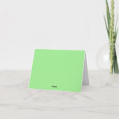 Modern Light Green Polka Dot Note Kaart Dank u (Achterkant)