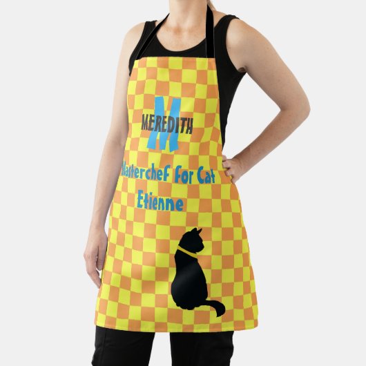 Modern Light Oranje & Sun Yellow Chectern Schort (Insitu)