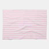 Modern light pink and white stripes pattern cutern theedoek (Horizontaal)
