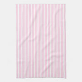 Modern light pink and white stripes pattern cutern theedoek (Verticaal)