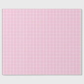 Modern Light Pink Checkered Birthday Gift Wrap Cadeaupapier (Vlak)