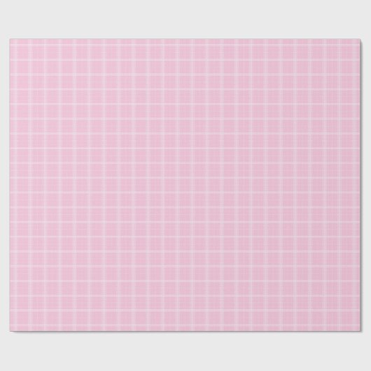 Modern Light Pink Checkered Birthday Gift Wrap Cadeaupapier (Vlak)
