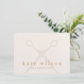  Modern light pink hair stylist  Gift Certificate (Staand voorkant)