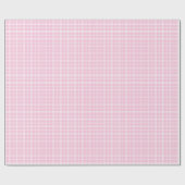 Modern Light Pink Plaid 80th Birthday Gift Wrap Cadeaupapier (Vlak)