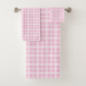 Modern Light Pink Towels Chic Cozy Bathroom Bad Handdoek (Insitu)